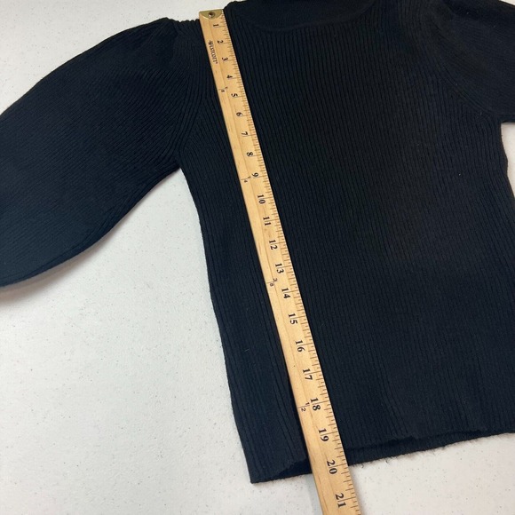 Farm Women Turtleneck Ribbed Pullover Sweater Small‎ Long Sleeve Black Capsule - Picture 11 of 12